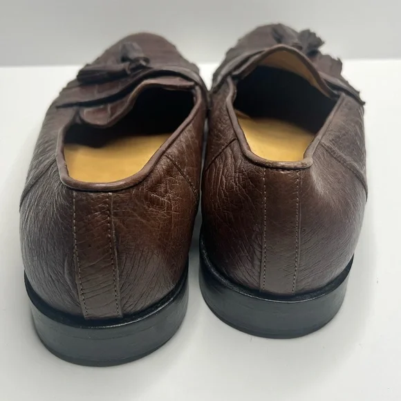 Belvedere Brown croc leather Slip-On Loafers with Croc 